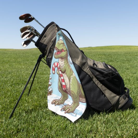 Niedlicher Dinosaurier aus Zuckerrohr Golfhandtuch (Gras)