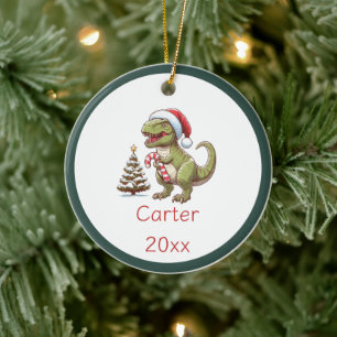 Niedlicher Dinosaurier aus Zuckerrohr Keramik Ornament