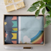 Niedlicher Dinosaurier Bagger Traktor Regenbogen G Seidenpapier (Geschenk)