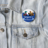 Niedlicher Dinosaurier Bagger Traktorballon Geburt Button (Beispiel)