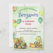 Niedlicher Dinosaurier-Baukastenballon (Vorderseite)