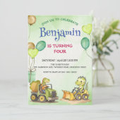 Niedlicher Dinosaurier-Baukastenballon (Stehend Vorderseite)