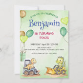 Niedlicher Dinosaurier-Baukastenballon (Vorderseite)