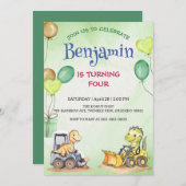 Niedlicher Dinosaurier-Baukastenballon (Vorne/Hinten)