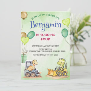 Niedlicher Dinosaurier-Baukastenballon