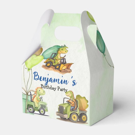 Niedlicher Dinosaurier-Baukastenballon Geschenkschachtel (Vorderseite)