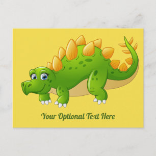 Niedlicher Dinosaurier, benutzerdefinierter Text u Postkarte
