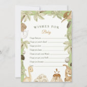 Niedlicher Dinosaurier Boy wünscht Baby Showcard Einladung (Vorderseite)
