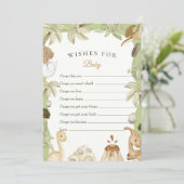 Niedlicher Dinosaurier Boy wünscht Baby Showcard Einladung (Stehend Vorderseite)
