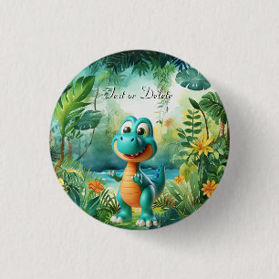 Niedlicher Dinosaurier-Button Button