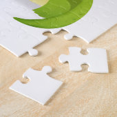 niedlicher Dinosaurier-Cartoon des grünen Babys Puzzle (Seite)