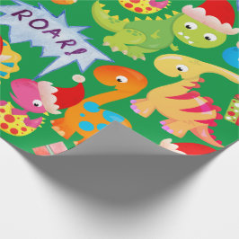 Niedlicher Dinosaurier Cartoon Geschenkpapier