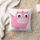 Niedlicher Dinosaurier Cartoon Rosa Kinder Kissen (Decke)