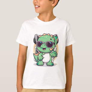 Niedlicher Dinosaurier-Cartoon T-Shirt