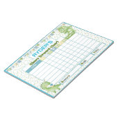 Niedlicher Dinosaurier Chore Rewards Chart Persona Notizblock (angewinkelt)