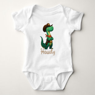 Niedlicher Dinosaurier/Cowboy Baby Strampler