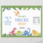 Niedlicher Dinosaurier Drei-rex Geburtstag Chip Be Flyer (Vorne)
