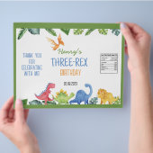 Niedlicher Dinosaurier Drei-rex Geburtstag Chip Be Flyer (Hand)