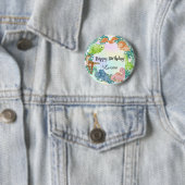 Niedlicher Dinosaurier Dschungel Schule Kindergebu Button (Beispiel)