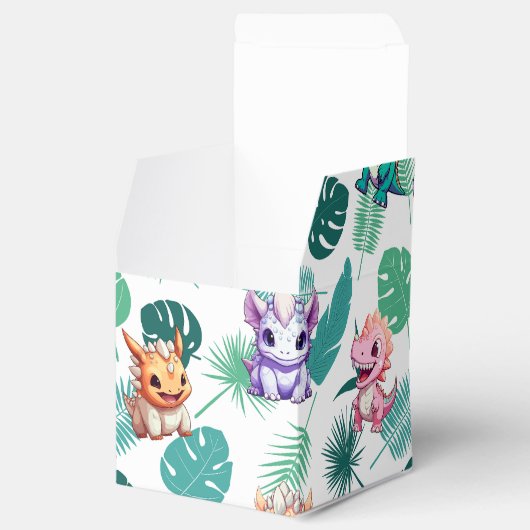 Niedlicher Dinosaurier Dschungel Schule Kindergebu Geschenkschachtel (Geöffnet)