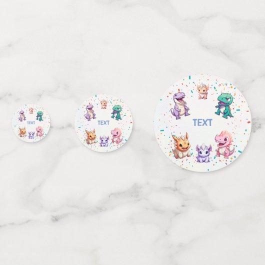 Niedlicher Dinosaurier Dschungel Schule Kindergebu Konfetti (Vorderseiten)