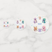 Niedlicher Dinosaurier Dschungel Schule Kindergebu Konfetti (Rückseiten)