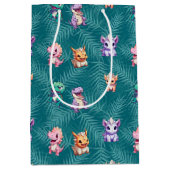 Niedlicher Dinosaurier Dschungel Schule Kindergebu Mittlere Geschenktüte (Vorderseite)