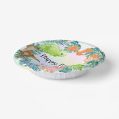 Niedlicher Dinosaurier Dschungel Schule Kindergebu Pappteller (Gewinkelt)