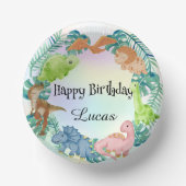 Niedlicher Dinosaurier Dschungel Schule Kindergebu Pappteller (Vorderseite)