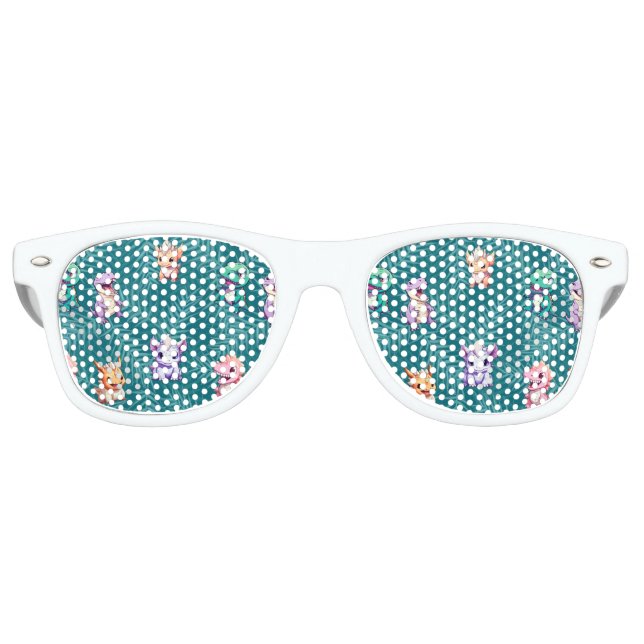 Niedlicher Dinosaurier Dschungel Schule Kindergebu Partybrille (Vorderseite)