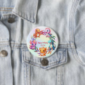Niedlicher Dinosaurier-Dschungel-Schüler Geburtsta Button (Beispiel)