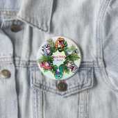 Niedlicher Dinosaurier-Dschungel-Schüler Geburtsta Button (Beispiel)