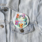 Niedlicher Dinosaurier-Dschungel-Schüler Geburtsta Button (Beispiel)