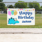 Niedlicher Dinosaurier| Eigener Glückwunsch zum Ge Banner (Insitu)