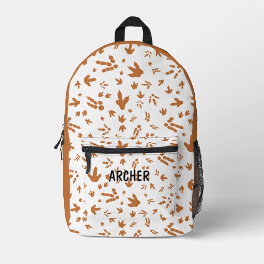 Niedlicher Dinosaurier Footprint Rucksack (Vorderseite)