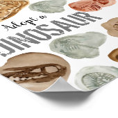 Niedlicher Dinosaurier Geburtstag adoptierte ein D Poster (Ecke)