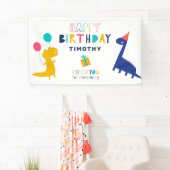 Niedlicher Dinosaurier Geburtstag Danke für Stompi Banner (Insitu)