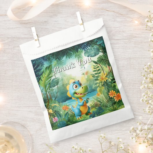 Niedlicher Dinosaurier: Gefälligkeitsags Geschenktütchen (Ausgeschnitten)