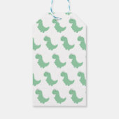 Niedlicher Dinosaurier-Geschenktag Geschenkanhänger (Rückseite)