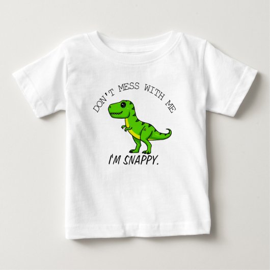 Niedlicher Dinosaurier, ich bin ein kleines Gesche Baby T-shirt (Vorderseite)