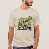 Niedlicher Dinosaurier in Camouflage Truck Jungle T-Shirt (Vorderseite)