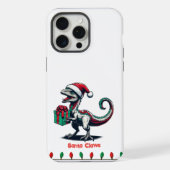 niedlicher Dinosaurier in Weihnachtsmannmütze Otte iPhone Hülle (Rückseite)
