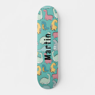 Niedlicher Dinosaurier individuelle Name Skateboard