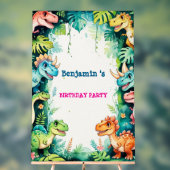 Niedlicher Dinosaurier Junge Glücklich Geburtstag Acrylschild (Neutral)