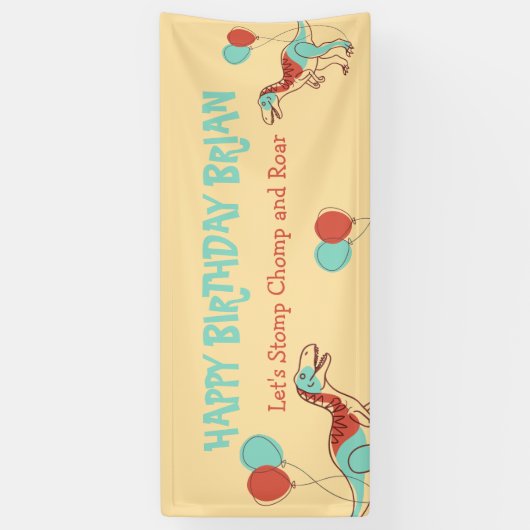 Niedlicher Dinosaurier-Kinderbanner Banner (Vertikal)