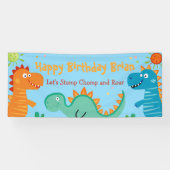 Niedlicher Dinosaurier-Kinderbanner Banner (Horizontal)