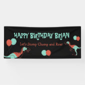 Niedlicher Dinosaurier-Kinderbanner Banner (Horizontal)