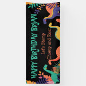 Niedlicher Dinosaurier-Kinderbanner Banner (Vertikal)