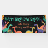 Niedlicher Dinosaurier-Kinderbanner Banner (Horizontal)