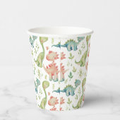 Niedlicher Dinosaurier-Kindergeburtstag Pappbecher (Rechts)